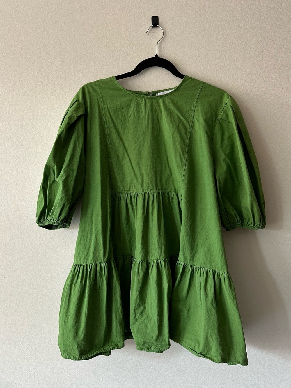 OAK + FORT Poplin Puff Sleeve Mini Dress - Picture 2 of 4